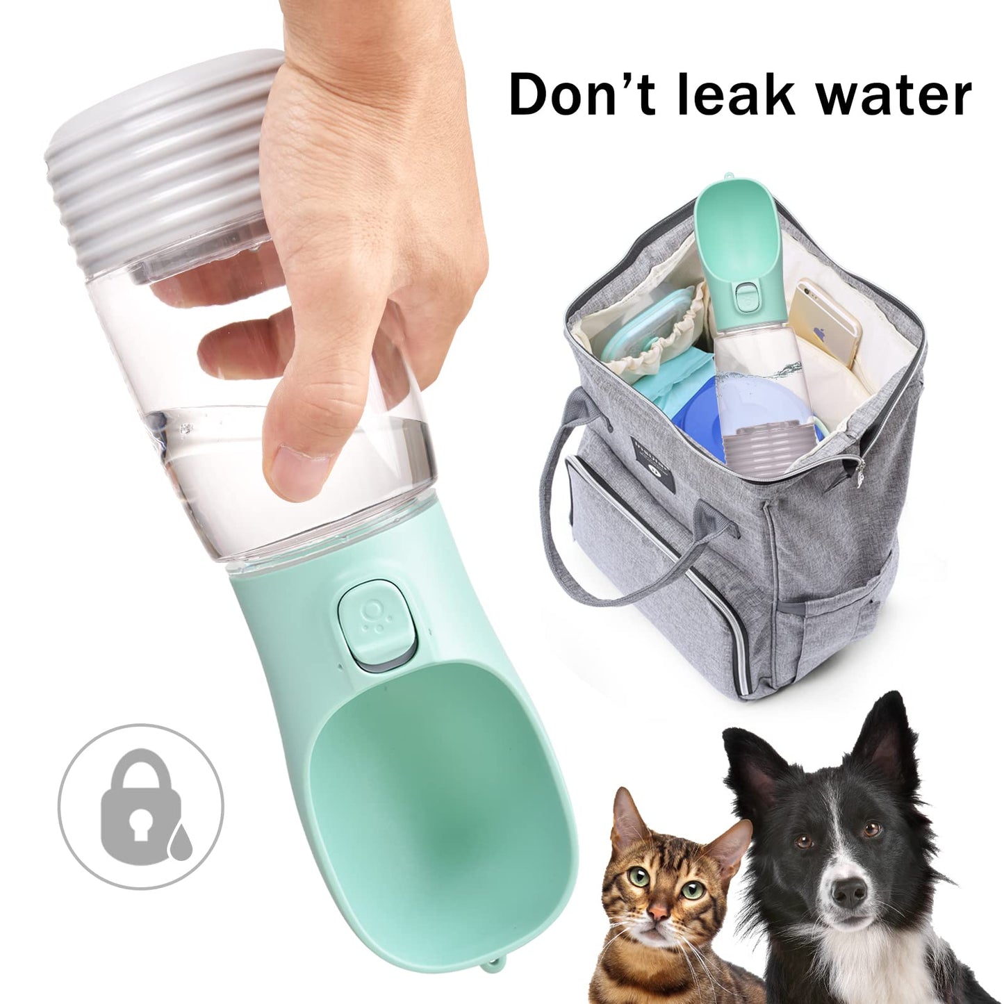 Portable Plastic Water Feeder Pet Dog Travel Bottle – Bonve pet